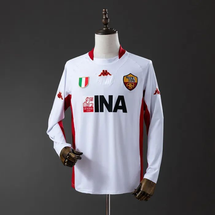 2001-02 AS Roma Retro Away Kit Long Sleeves