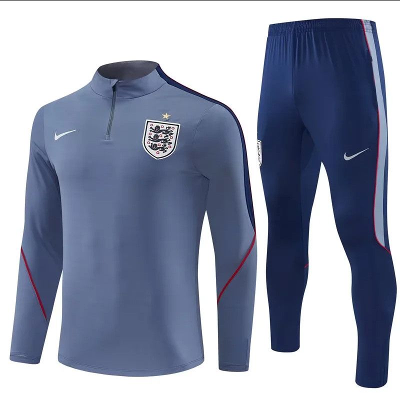 2026 England Training Half-Zip Top – Light Blue