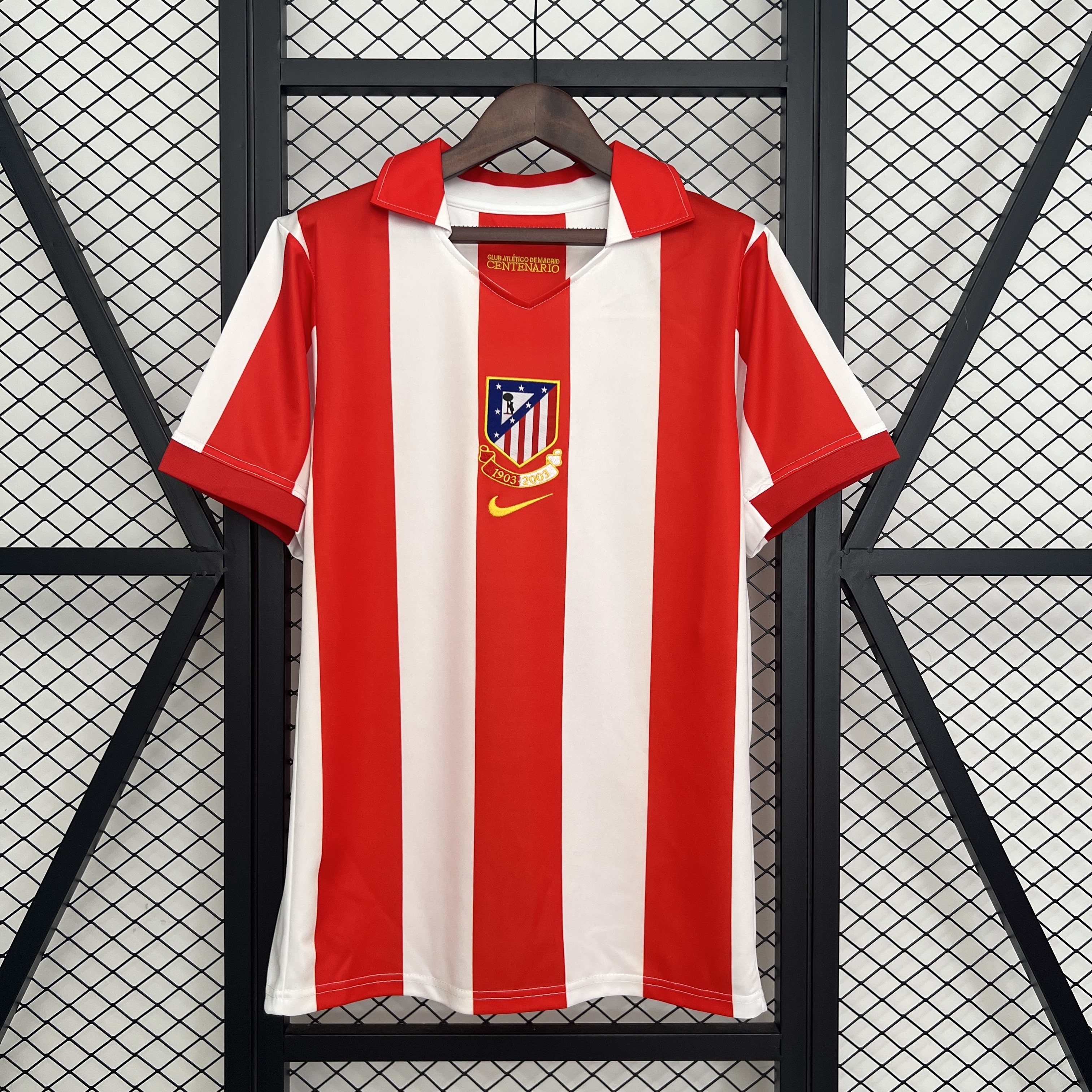 Retro Atletico Madrid 2003-04 Centenary Home Kit