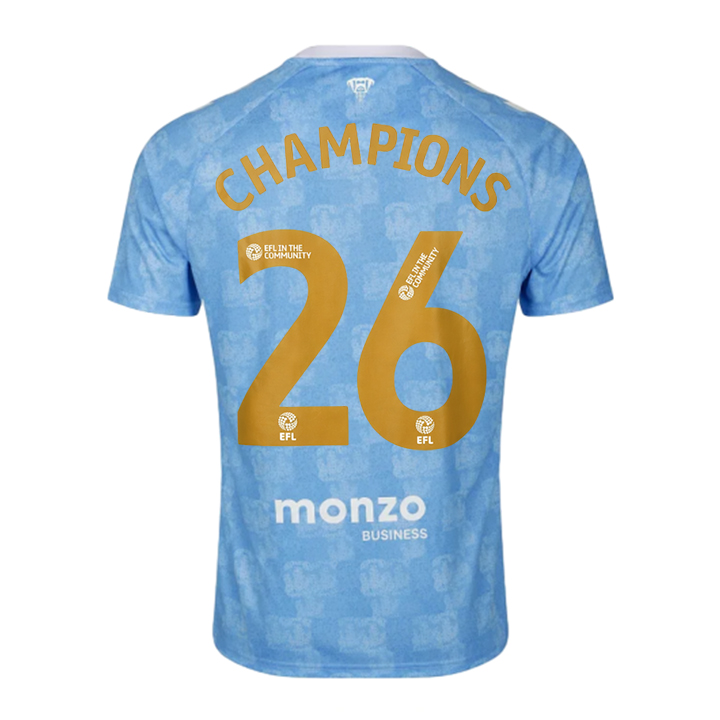 2026 Coventry City EFL Championship Champions Home Kit (with Champions #26 print)