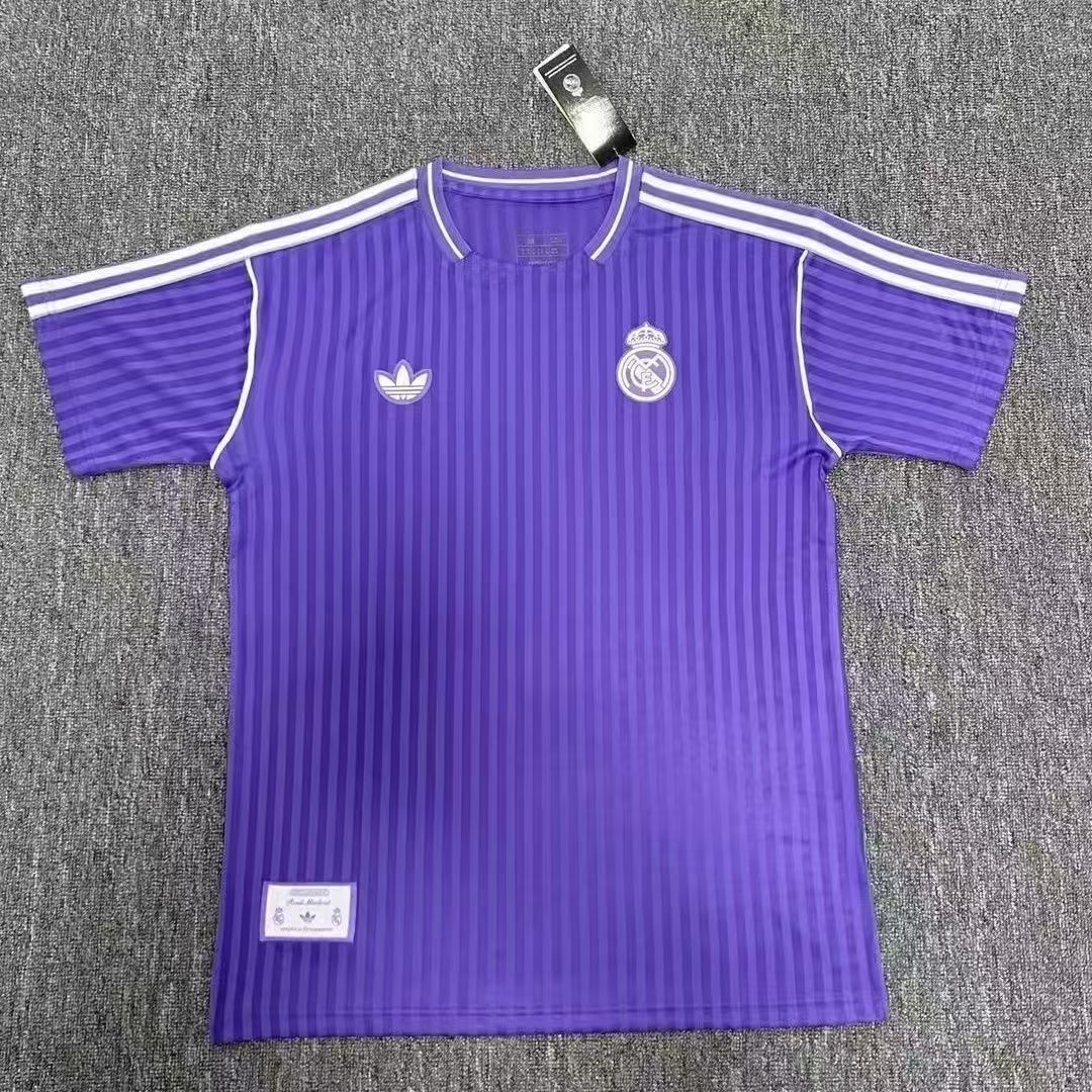 25/26 Real Madrid Purple Retro Jersey 1:1 Thai Quality
