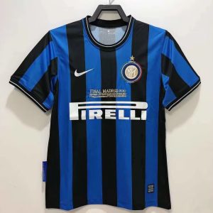 2010 Retro Inter Milan Home Blue and Black Football Jersey 1:1 Thailand Quality