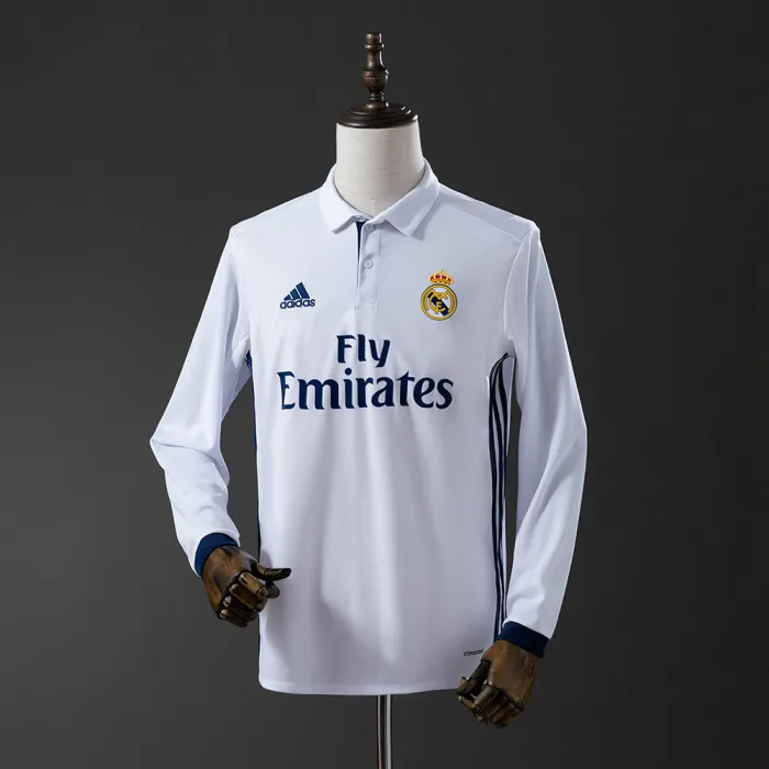 Retro Real Madrid 2016-17 Home Long Sleeves