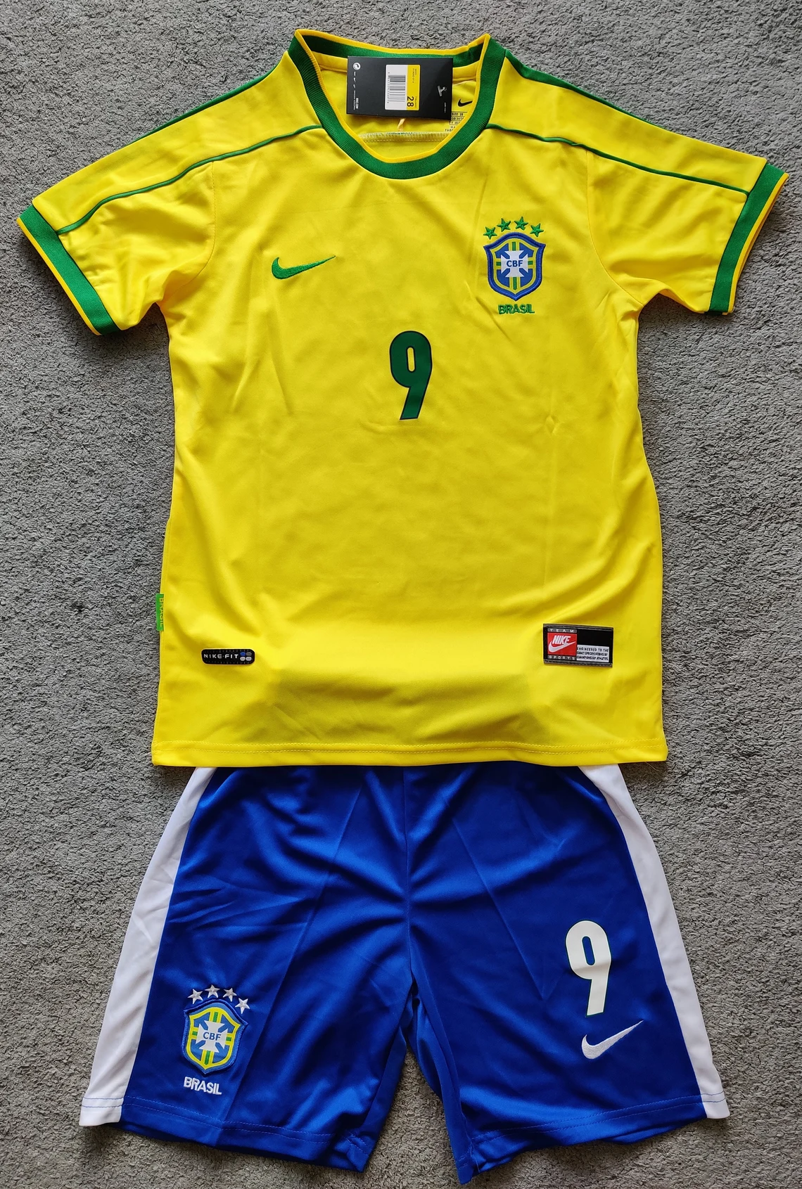 1998 Retro Brazil Soccer Jersey 1:1 Thai Quality Kids Size